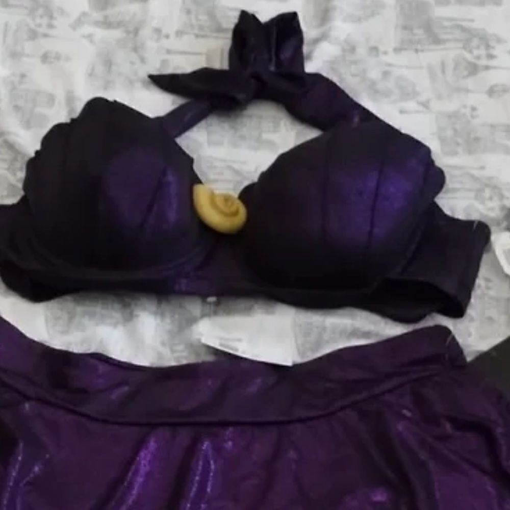 Disney The Little Mermaid Ursula Swim Top Plus Size 4 - Picture 4 of 6